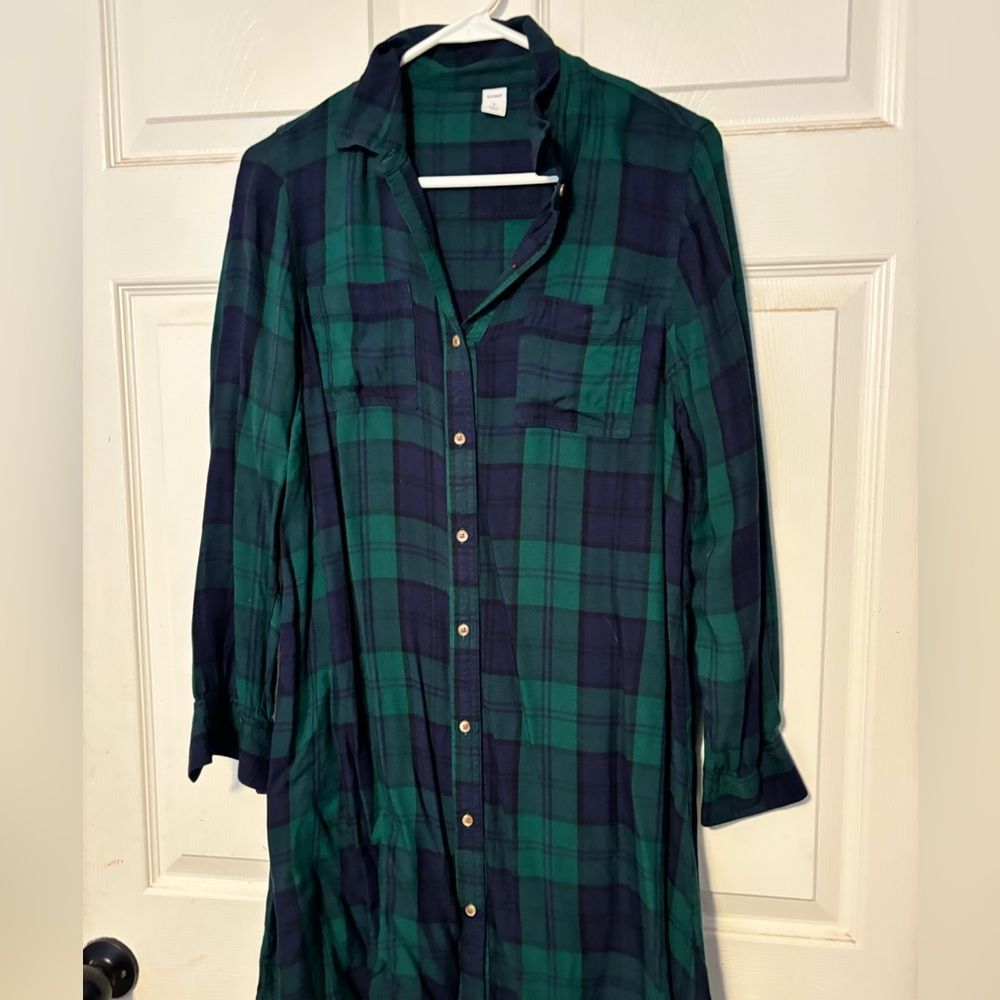 Old navy dress blue and green